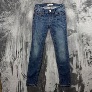 Bullhead Black Skinny Jeans Womens Size 0 Blue Denim Low Rise Stretch